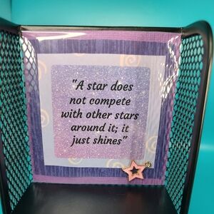 Handmade Inspirational Quotes with Charm! Nursing Home Crafts! Star